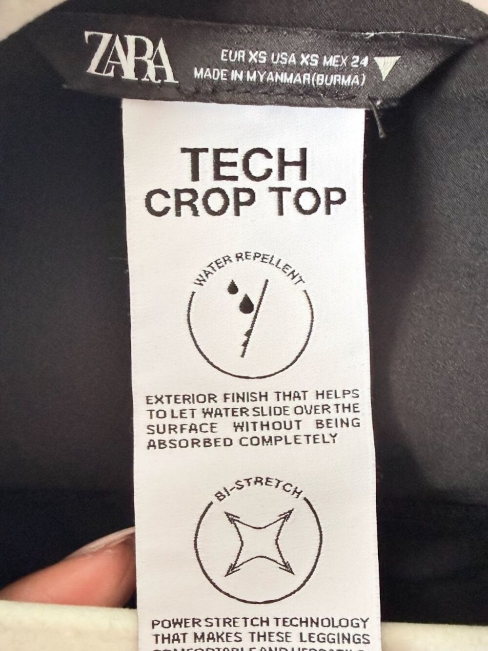 Zara XS Tech Crop Top jacket - Picture 3 of 3